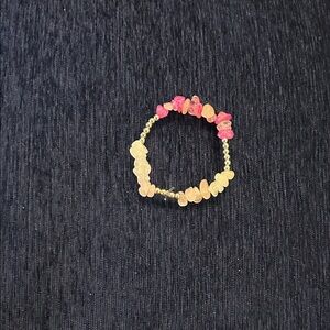 Charming Pink and Cream Beaded Kids Bracelet